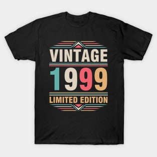 Vintage 1999 Ltd Edition Happy Birthday 23 Years Old Me You T-Shirt